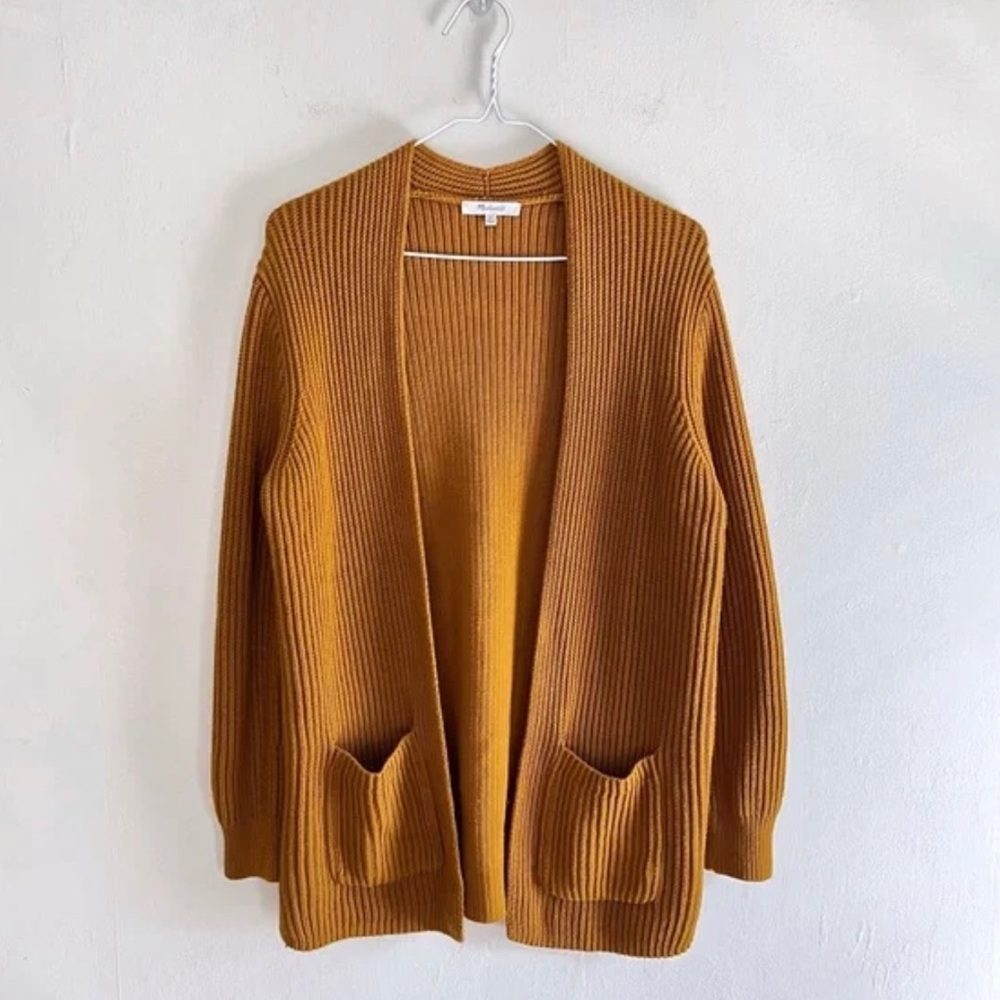 Madewell Nolan Ribbed Open Front Cardigan